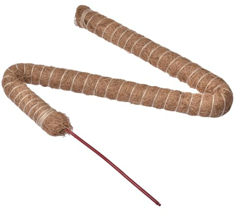Bendable Coco Coir Plant Stakes - 4 Sizes Natural Moss Pole Plant Support | Stick, 4 Sizes Coco Coir Moss Pole for Climbing Plants | Train Monstera Philodendron Pothos Creeper Plants Grow