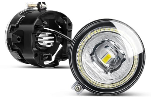 Angel Eye Luces, Luz LED Ojos de Ángel Reemplazo de luz antiniebla LED Angel Eye for Jeep Patriot, Compass, Commander, Grand Cherokee, Chrysler 300 SRT8, Sebring, Aspen, Pacifica, Dodge Challenger, Ca