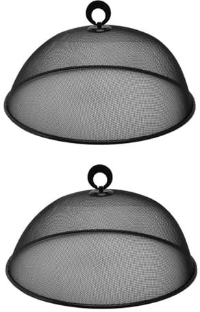 Krujecnt 2 Stück Metall Lebensmittel Schutzhaube - Wiederverwendbares Insektenschutznetz Für Gartenfeste, Picknick Und Grillpartys