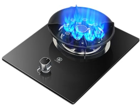 FITIOS Gas Hob, Camping Gas Stove 1 Burner,5.2KW Portable Stainless Steel Cooktop,With Flameout Protection,Lightweight For Outdoor Travel Hiking(NG)(LPG)