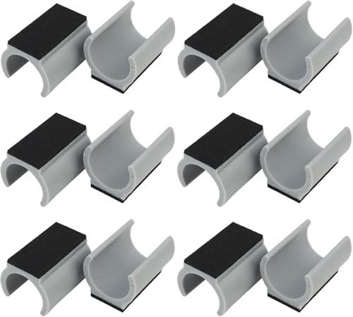 FunWorth 12 Stück Stuhlgleiter Freischwinger mit Filz Set, Universal Möbelgleiter Ø 21-22mm für Schwingestühle für Parkett, Laminat, Fliesen - Kratzschutz & Lärmreduzierung (Grau-12Pack, 22MM)