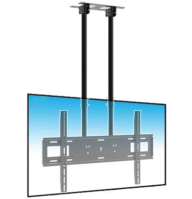 LWJSOCP Deckenhalterung für Fernseher – Teleskop-Deckenhalterung für Fernseher, höhenverstellbarer TV-Ständer und Wandhalterung, für 40 bis 90 Zoll große Flachbildfernseher, max. VESA 900