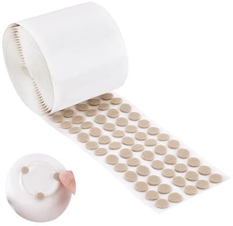 PH PandaHall 1000 Stück Selbstklebende Filzgleiter Filz Schranktürpuffer 10mm Beige Filzpuffer 2mm Dünne Filzpunkte Für Möbel Stuhlbeine Schubladen