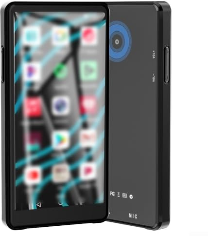 Hasaller Reproductor MP4 de 64 GB con pantalla táctil de 5 pulgadas Blue-tooth 5.0 WiFi, reproductor de música digital portátil y video, compatible con MP3, FLAC, WAV, altavoz de radio FM integrado