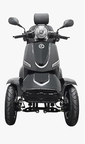 20 km/h, 60V/20Ah Herausnehmbarer Lithium-Akku, 500W Motor, Elektroroller, Luxus-Sitz, Bluetooth, LED-Licht (Schwarz, 60V/30Ah Lithium-Akku = bis 75 km)