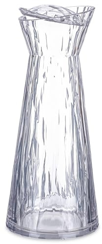 Koziol Superglas CLUB CARAFE L Karaffe mit Deckel | 1200 ml, Wasser, Eistee, Limonade, Saft | kristallklarer Kunststoff, bruchfest, spülmaschinengeeignet | Küche, Party (1,2l Karaffe + Deckel)