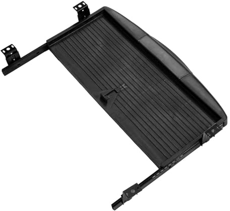 SOESFOUFU Bandeja Deslizable para Teclado bajo Mesa de Oficina, Cajón Extraíble Negro de Plástico y Metal, Diseño Práctico Que Ahorra Espacio y Embellece el Escritorio