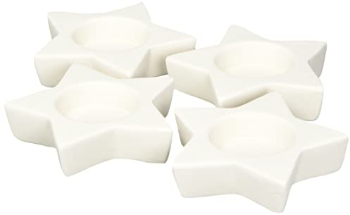 Baker Ross AV837 Teelichthalter aus Keramik, ideal für Weihnachten, zum Basteln und Dekorieren für Jungen und Mädchen, 4 Stück, Sortiert