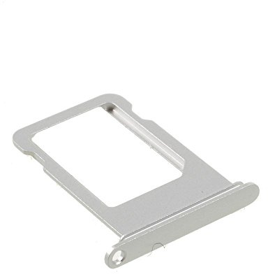 jbTec SIM-Tray/SD-Card kompatibel mit Apple iPhone 7 - Kartenhalter Single Slot Schlitten Rahmen Holder Silber