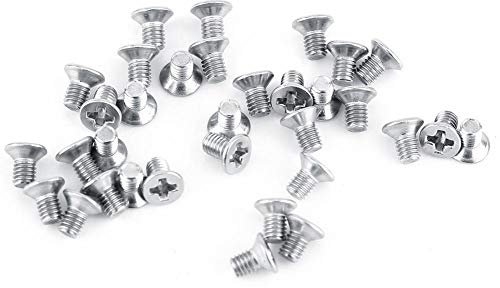100 tornillos cilíndricos de cabeza plana M3, tornillos de cabeza avellanada, tornillos mecánicos, perno de acero inoxidable SS304 (16 mm)