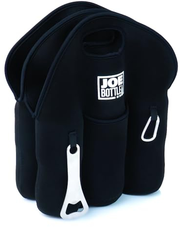 6 Stück Kühltasche, Bierflaschenhalter, isolierte Neopren-Tragetasche für Strand, Reisen, Einweihungsgeschenk, Halter für sechs Craft Bierflaschen, Wasserflaschen, Bierdosen, andere Getränke