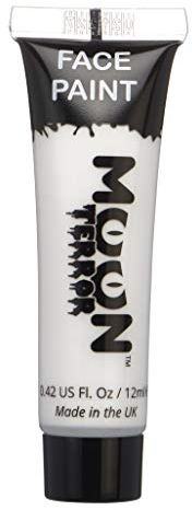 Moon Terror Halloween-Gesichtsfarbe, Körperfarbe, SFX-Make-up, Spezialeffekt-Make-up (Böses Weiß, 12 ml (1 Stück))