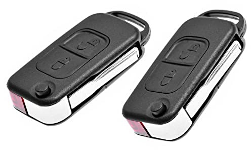 JURMANN 2X Mercedes Schlüssel Gehäuse Fernbedienung Klappschlüssel KS04NO W168 W202 W203 C208 A208 W124 A124 C124 W163 W210 R129 R170 W638