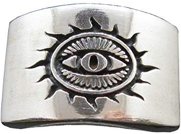 Sterling Silber Herren Ring Amon Ra Auge Sonne Solid Punziert 925 Empress