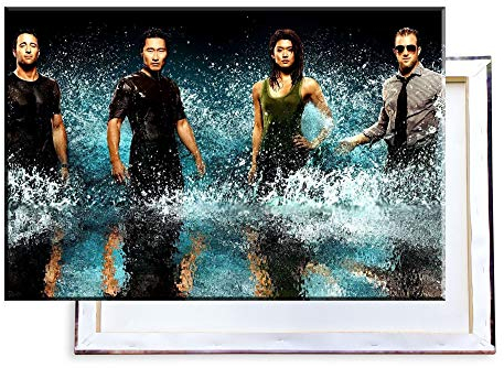 Unified Distribution Hawaii Five-0-120x80 cm Kunstdruck auf Leinwand • erstklassige Druckqualität • Dekoration • Wandbild