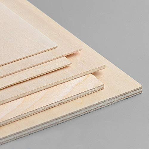 Wood Addicts Tableros de Madera Contrachapado Chopo blanco de 5MM de Grosor. Manualidades, Decoración, Láser, CNC, Pirograbado, Pintura (2uds A0 (1189x841 mm))