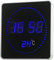 Lunartec Horloge Murale Radio-pilotée à LED Bleues et Affichage de la température