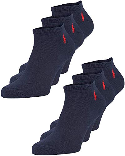 Polo Ralph Lauren Men's Pack of 6 Low Cut Classic Sport Socks, New Navy (One Size (10-13))