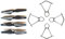 DEERC Original Spare Parts for D10 RC Drone Include 4 Blades 4 Propeller Guards