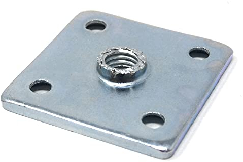 Design61 4er Anschraubplatte Montageplatte 37 x 37 mm für Schrankbeine Sofafüße Möbelfüße mit M8 Gewinde