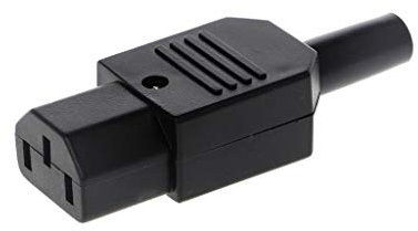 YUSHU - Prise femelle IEC 320 C13, connecteur d'alimentation recâblable, prise 3 broches connecteur 10 A/250 V, prise de connecteur d'alimentation noire, prise d'alimentation