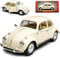 Kins-mart Volkwagen Käfer Coupe Beige Cream 1938-2003 1/24 Modell Auto mit individiuellem Wunschkennzeichen