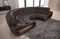 Sofa Dreams Ledersofa Concept in C Form - mit LED Beleuchtung, ergonomische Rückenlehnen/Lederfarben wählbar (Dunkelbraun)