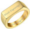 Bestyle Siegelring Gravur Bandring Herren Signetring Frauen Personalisierte Mädchenring Hip Hop Ring Gold 70