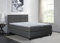 Tesla Dreams Boxspringbett Vega 180X200, 7 Zonen Taschenfederkern-Matratze H2/H3 - Unterbau Taschenfederkern, Topper MemoLUX-10 cm, Anthrazit