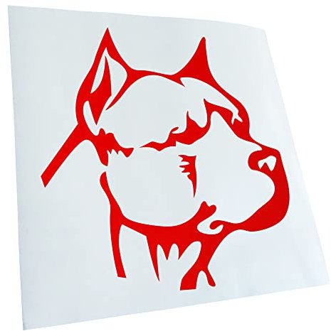 Autoaufkleber - Pitbull Kopf Aufkleber für Auto, Laptop, Fahrrad, LKW, Motorrad mehrfarbig JDM Decal Racing