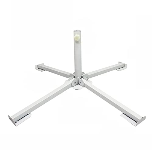 Septpenta Multifunktionaler Tragbarer Klappbarer Strandschirmständer, Verstellbares Design, 40 X 13 X 10 cm, Schirmanker, für Draußen, Drinnen, Strand, Business Tisch, Garten, Schwimmbad (Weiß)