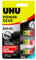 UHU Blister de 3 mini tubes de colles gel Power glue. 1 gramme.