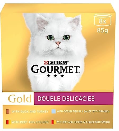 GOURMET Gold Double Delicacies Wet Cat Food 8x85g (Pack of 6)