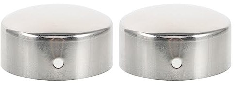 2pcs Stainless Steel Handrail End Cap, 50mm Round Handrail Tube Protector, Decorative Accessory for Home, Office, Mall, School, Staircase