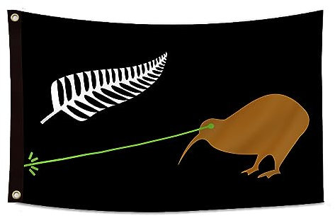 Neuseeland-Flagge, 90 x 150 cm, Laser-Kiwi-Nationalflagge, Banner für Hof, Terrasse, Veranda, Haus, Outdoor und Studentenwohnheim, mit zwei Messingösen