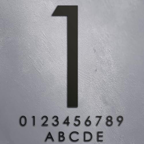 Numéro de Maison | Numéro de rue personnalisable | Taille disponible de 7cm à 30cm en personnalisation | NOIR | Matériaux durables et inoxydables | Fabriqué en France