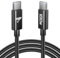 Yosou USB C to USB C Cable Fast Charging (Black, 100W 2M)