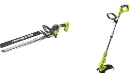 RYOBI - Taille-Haies Linea 18V One+ 50cm - Design en Ligne - Lames - Écartement 24mm & Coupe-Bordures/Dresse-Bordures 18 Volts One+ - Ø 25-30 cm (sans Batterie) - OLT1832