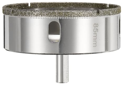 sourcing map Foret diamant scie cloche 85 mm Outil de perçage pour verre, céramique, marbre, porcelaine, quartz, pierres précieuses et aquariums