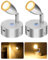 SUPAREE 12 Volt LED Lampen Wohnmobil Dimmbar Wohnmobil Lampe 12V 12V LED Lampe mit USB Wohnmobil mit Touch Schalter 3000K Dimmbar für Camper Van Caravan Boat Yacht (Acryldekor, 2 Stücke)