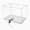 Acryl Vitrine Stapelbare Acrylvitrine mit Schloss und Schlüssel, Staubdichte Transparente Acrylbox für Spielzeug-Bastelarbeiten, Aufbewahrungsschrank zum Selbstaufbau für Zuhause(20x10x35cm(8x4x14)