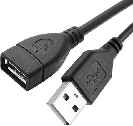Cable de extensión USB - Cable de transferencia de datos | Extensión USB | Cable de extensión USB 2.0 macho a hembra | Transferencia de datos rápida compatible con cámara web, teléfono, teclado