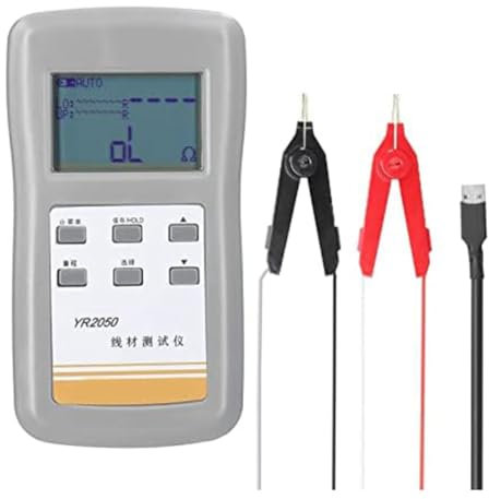 CosyCaya Milliohm-Messgerät, YR2050 Milliohm-Messgerät mit 4 Drähten, Erkennung von verdrahtetem Strom, Mikrowiderstand mit niedrigem Widerstand