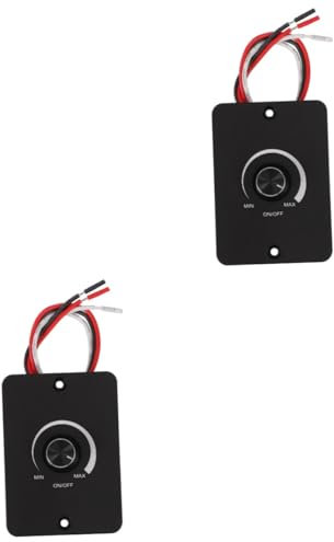 BUGUUYO 2St Dimmer Generator-Konverter Reise-Adapter Fluggesellschaft Anhänger Leistung -DC-Wandler Wohnwagen abschleppen dimmschalter Wohnmobil Lichtschalter RV-Schalter Stk Black