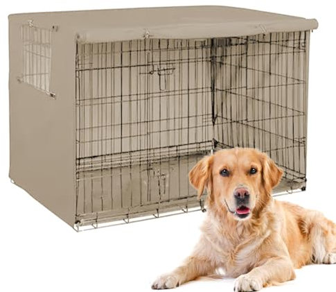 Hundekäfig-Abdeckung, wasserdicht und winddicht, Oxford-Abdeckung für Privatsphäre, passend für Hunde- und Katzenkäfige