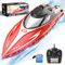 DEERC H120 Ferngesteuertes Boot für Pool und Seen, 2,4 GHz, 20+ MPH, für Kinder und Erwachsene, mit 2 wiederaufladbaren Akkus, Niedrigbatterie-Warnung, Kenterrückholung.