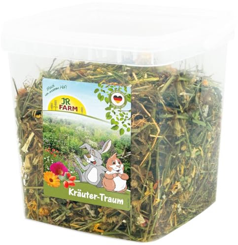 JR Farm Kräuter-Traum 380 g im Eimer (Kräuter für Zwergkaninchen und Nager, Ergänzungsfuttermittel)