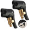 Supecesorio Adapter Französisches Ventil, 2 Stück Autoventil Hebelstecker Messing, Reifenventil Kompressor Adapter Fahrrad, Click Valve Ventilwerkzeuge Ventil für Auto, Moto, Auto Reifen Air Chuck