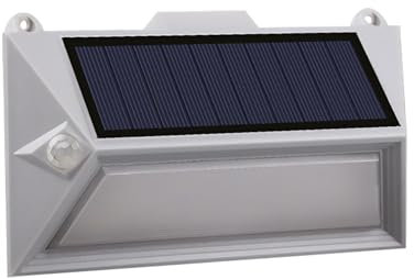 Suprema, Faretto LED da Esterno Solare, Lampada Solare, Doppio Sensore PIR e Crepuscolare, IP65, Biadesivo Incluso, Autonomia 8-10 Ore