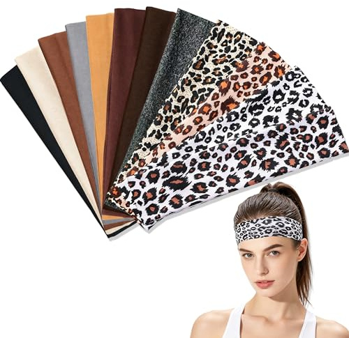 YinnFeen 12 Stück Haarband Damen, Stirnband Damen Sport, Elastische Haarbänder Dünn Atmungsaktiv Antirutsch Haarbänder Breites Headband Hairband für Yoga Kosmetik Fitness Gym Workout